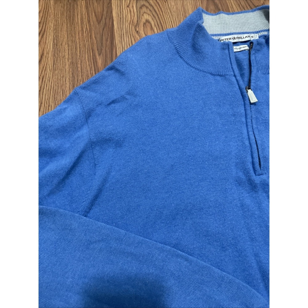 Peter Millar Sweater Mens Medium Crown Comfort Cashmere Quarter Zip - Picture 12 of 14